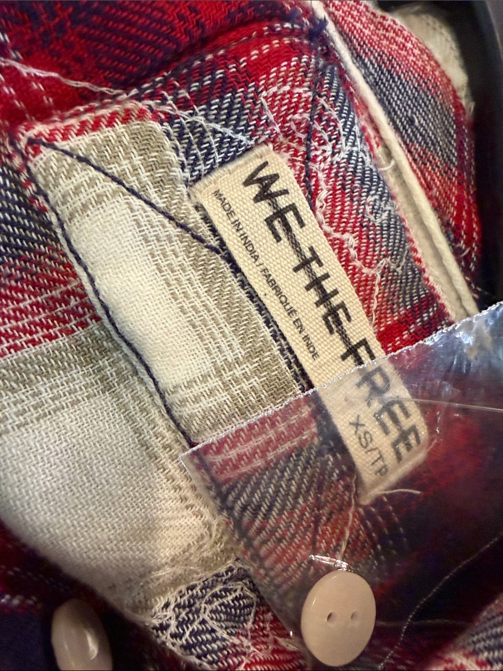 NWOT Free People Georgia Plaid Shirt - Picture 7 of 8